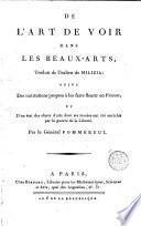 De l'art de voir dans les beux-arts