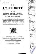 De l'autorité des deux puissances