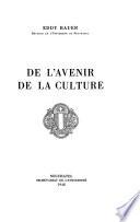 De l'avenir de la culture