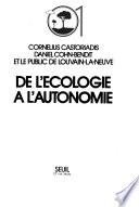 De l'écologie à l'autonomie