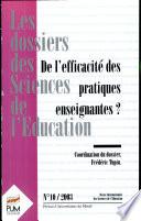 De l'efficacité des pratiques enseignantes?