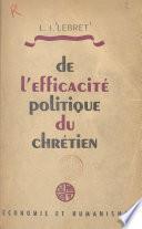 De l'efficacité politique du chrétien