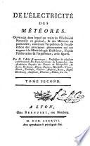 De L'Électricité Des Météors