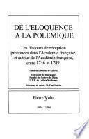 De l'éloquence à la polémique