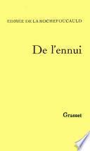 De l'ennui