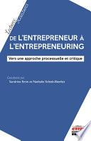 De l'entrepreneur à l'entrepreneuring