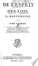 De l'esprit des lois