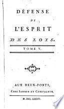 De L'Esprit Des Lois