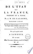 De l'état de la France, présent et a venir