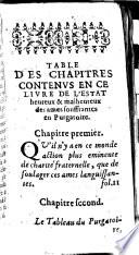 De l'état heureux et malheureux des âmes souffrantes en purgatoire