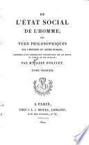De l'état social de l'homme