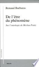 De l'être du phénomène
