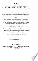 De l'existence de Dieu, demontrée par les merveilles de la nature