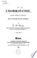 De l'homoeopathie