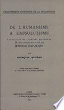 De L'humanisme a L'absolutisme