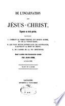 De l'incarnation de Jésus-Christ, écrit d'après une élucidation divine, en 1620