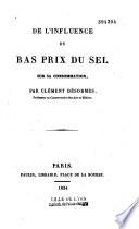 De l'Influence du bas prix du sel sur sa consommation