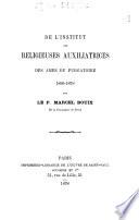 De l'Institut des religieuses auxiliatrices des âmes du purgatoire