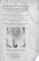 De l'institvtion, vsage, et doctrine dv Sainct Sacrement de l'Evcharistie en l'eglise ancienne