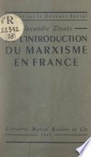 De l'introduction du marxisme en France