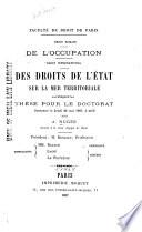 De l'occupation ...