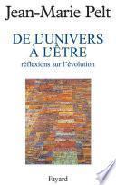 De l'Univers à l'être
