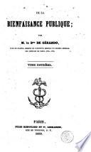 De la bienfaisance publique