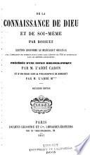 De la connaissance de Dieu et de soi-même