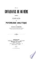 De la connaissance de soi-même