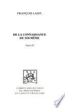 De la connaissance de soi-même: Traité III
