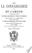 De la connaissance et de l'amour du Fils De Dieu, Notre-Seigneur Jésus-Christ