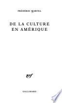 De la culture en Amérique