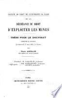 De la déchéance du droit d'exploiter les mines