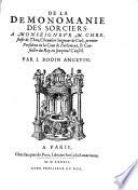 De la demonomanie des sorciers etc
