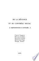 De la déviance et du contrôle social