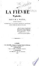 De la fièvre typhoïde