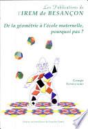 De la géométrie à l'école maternelle, pourquoi pas ?