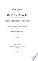 De la glossolalie chez les premiers chrétiens et des phénomènes similaires