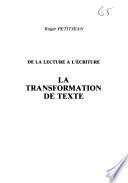 De la lecture à l'écriture