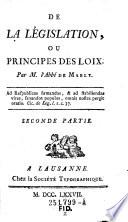 De la legislation, ou principes des loix