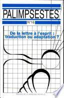 De la lettre à l'esprit