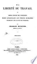 De la liberté du travail