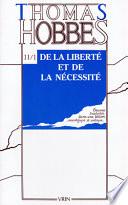 De la liberté et de la nécessité