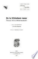 De la littérature russe