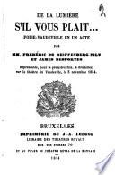 De la lumière s'il vous plait...