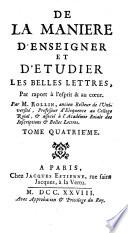 De La Maniere D'Enseigner Et D'Etudier Les Belles Lettres, Par raport à l'esprit & au coeur