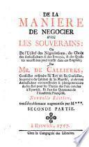 De la maniere de negocier avec les souverains
