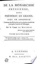 DE LA MONARCHIE PRUSSIENNE, SOUS FRÉDÉRIC LE GRAND