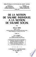 De la notion de salaire individuel à la notion de salaire social