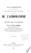 De la perceptivité normale et surtout anormale